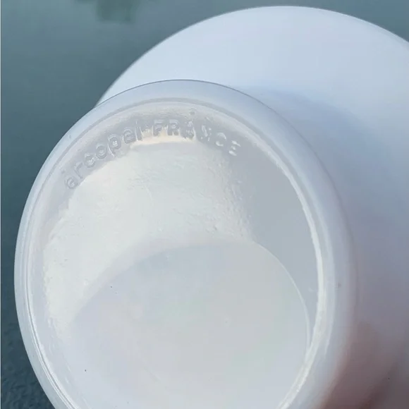 Arcopal Les Fantaisies White Glass Floral Candle Holder Tealight Votive - Picture 8 of 8